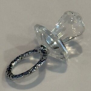 Set of 12 Crystal Pacifier Party Favors | Baby Shower Decor | Bling Pacifiers